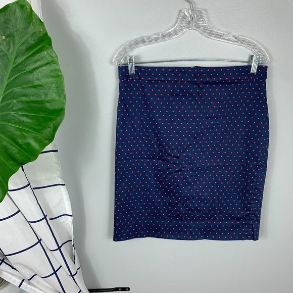 J. Crew Factory Dresses & Skirts - J Crew Factory Printed Pencil Skirt Sateen Dots